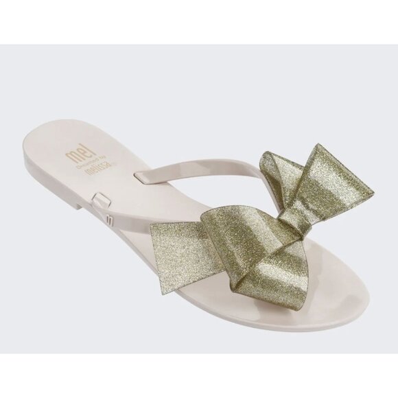 Mini Melissa Other - MINI MELISSA mel dreamed by Melissa harmonic bow flip flop sandals size 2 kids
